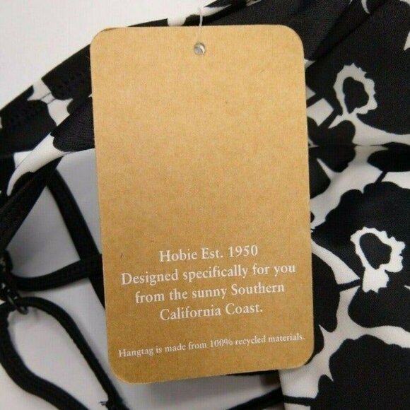 Hobie Bikini Swim Top High Neck Halter Floral Sz M - Picture 10 of 10